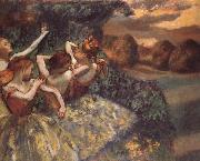 Edgar Degas Four dansoser oil painting picture wholesale